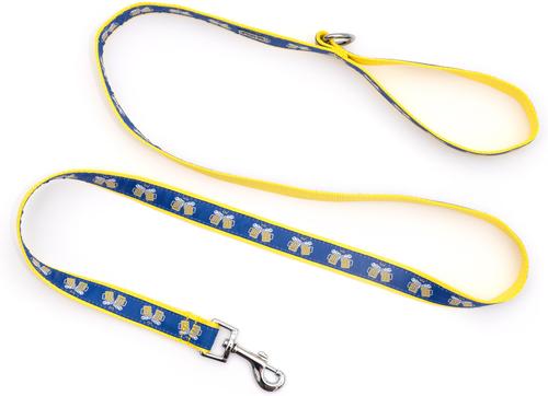 Show full view: The Worthy Dog Cheers! Dog Leash, Blue, Large: 5-ft long, 1-in wide slide 5 of 6