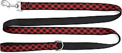 The Worthy Dog Bias Buffalo Plaid Dog Leash, Red, Small: 5-ft long, 5/8-in wide slide 2 of 4
