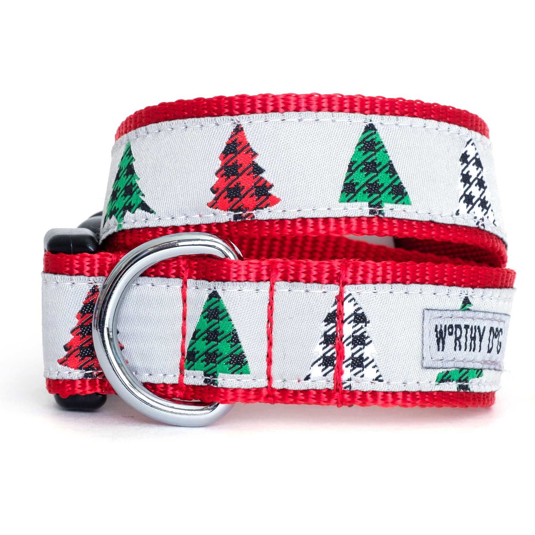 The Worthy Dog Woodlands Dog Collar, Gray, Medium: 11 to 17-in neck, 1-in wide