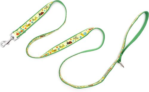 Show full view: The Worthy Dog Bugs Dog Leash, Green, Small: 5-ft long, 5/8-in wide slide 4 of 4