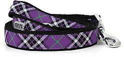 The Worthy Dog Bias Plaid Dog Leash, Purple, Large: 5-ft long, 1-in wide