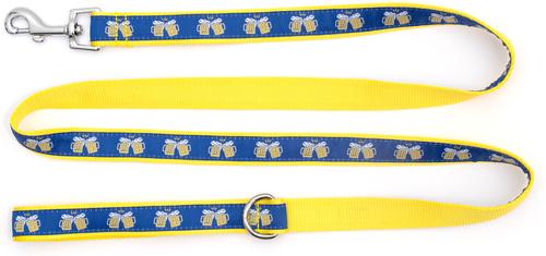 Show full view: The Worthy Dog Cheers! Dog Leash, Blue, Large: 5-ft long, 1-in wide slide 4 of 6