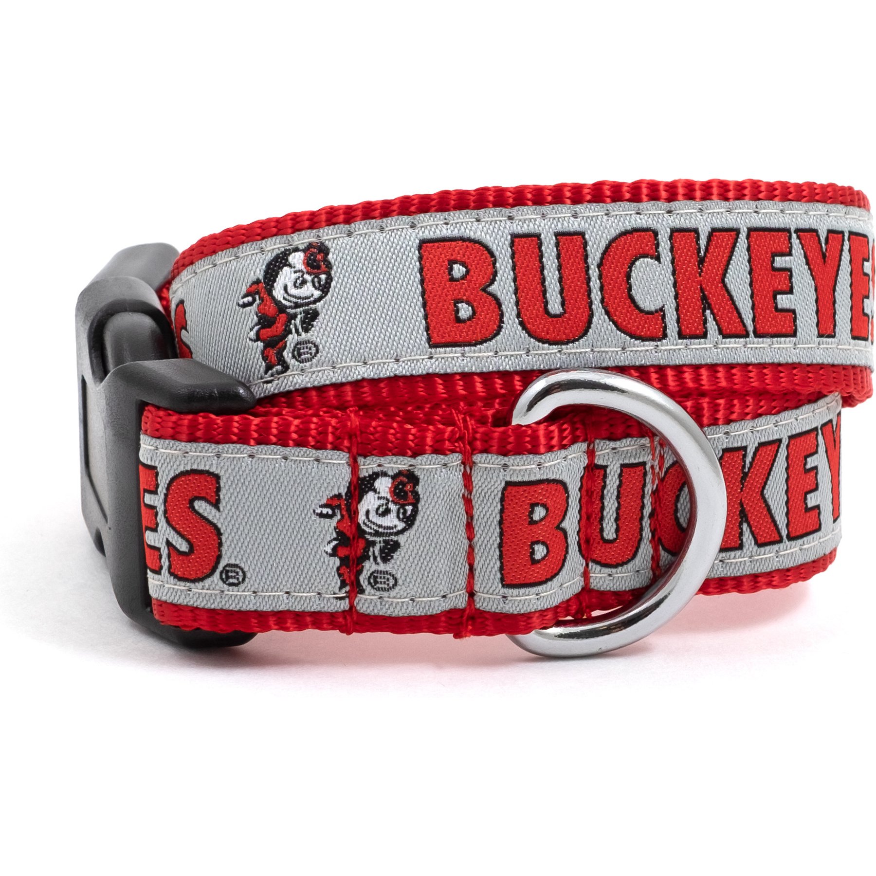 The License House Ohio State Brutus Buckeye Collar, Red, Small: 8 to 14-in neck, 5/8-in wide