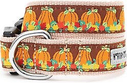 The Worthy Dog Pumpkin Patch Dog Collar, Brown, Large: 14 to 20-in neck, 1-in wide