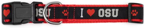 Show full view: The License House Ohio State I Heart OSU Collar, Black, Medium: 11 to 17-in neck, 1-in wide slide 2 of 4
