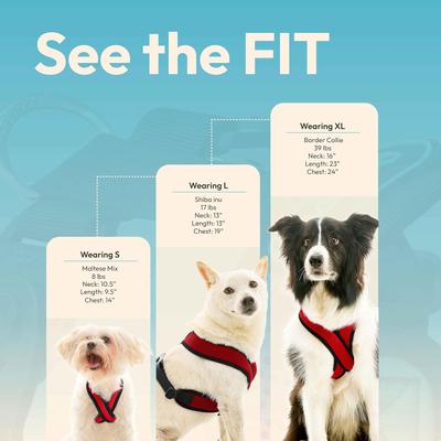 Show full view: Gooby Comfort X Dual Snap Mesh Dog Harness, Rose, Small: 13.5 to 17-in chest slide 6 of 8