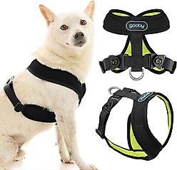 Gooby Comfort X Dual Snap Mesh Dog Harness, Neon Black, Small: 13.5 to 17-in chest