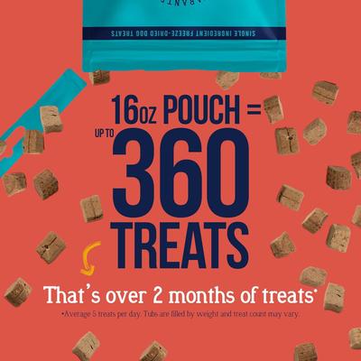 Show full view: Stewart Beef Liver Single Ingredient Freeze-Dried Dog Treats, 16-oz pouch slide 4 of 11