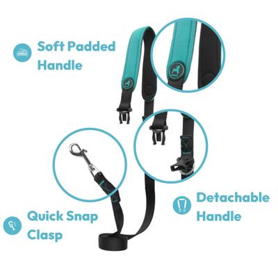 Show full view: Gooby Escape Free Sport Dog Leash, Turquoise, 4-ft slide 4 of 4