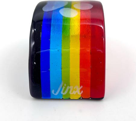 Show full view: Kiku Custom Handmade Pet Paw Rainbow Bridge Fused Glass Memorial, Rainbow, 4.5-in x 2-in x 2.25-in slide 2 of 6