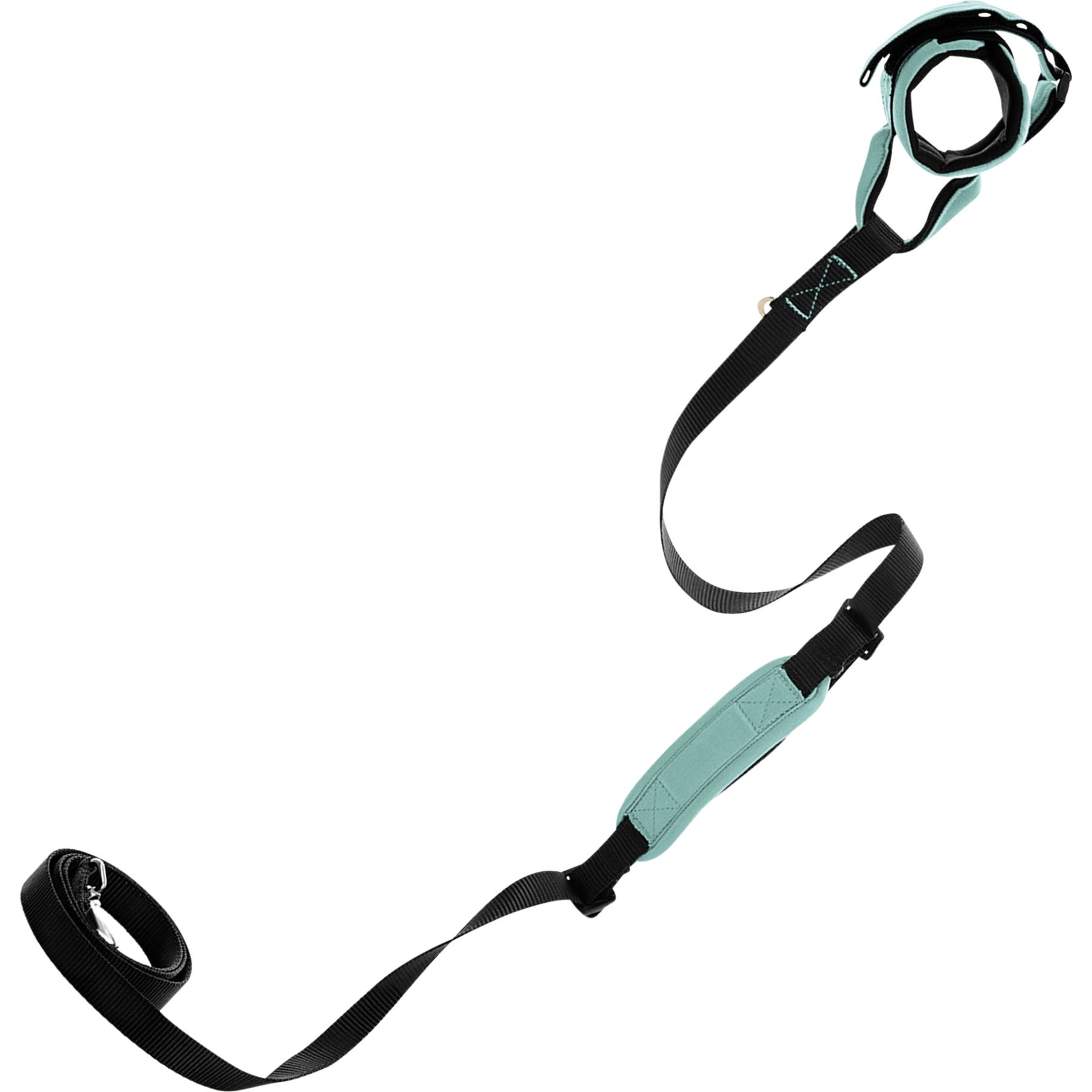 Gooby Wristband Surfer Dog Leash with Traffic Handle, Seattle Blue, 6-ft long, 3/4-in wide