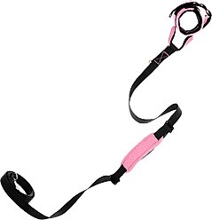 Gooby Wristband Surfer Dog Leash with Traffic Handle, Flamingo Pink, 6-ft