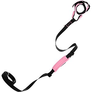 Gooby Wristband Surfer Dog Leash with Traffic Handle, Flamingo Pink, 6-ft
