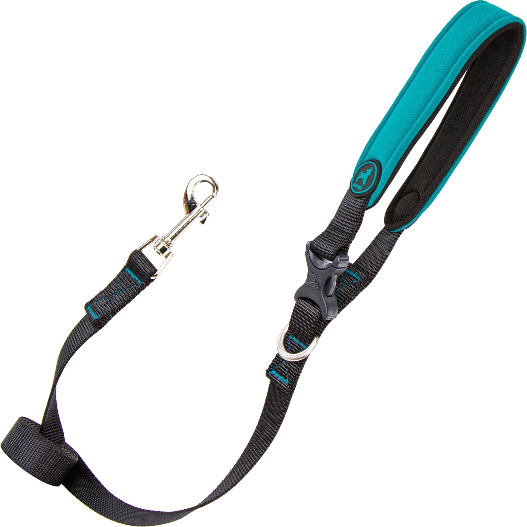 Gooby Escape Free Sport Dog Leash, Turquoise, 4-ft long, 3/4-in wide