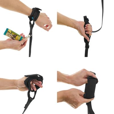 Show full view: Gooby Wristband Surfer Dog Leash with Traffic Handle, Black, 6-ft slide 3 of 5
