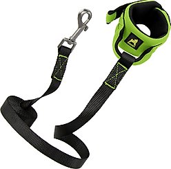 Gooby Neoprene Wrist Band Dog Leash, Lime, 6-ft
