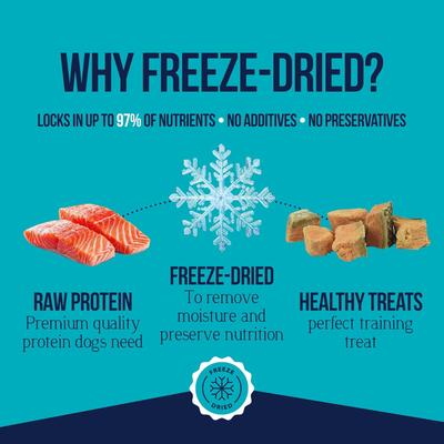 Show full view: Stewart Wild Salmon Single Ingredient Freeze-Dried Dog Treats, 9.5-oz tub slide 5 of 11