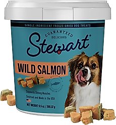 Stewart Wild Salmon Single Ingredient Freeze-Dried Dog Treats, 9.5-oz tub