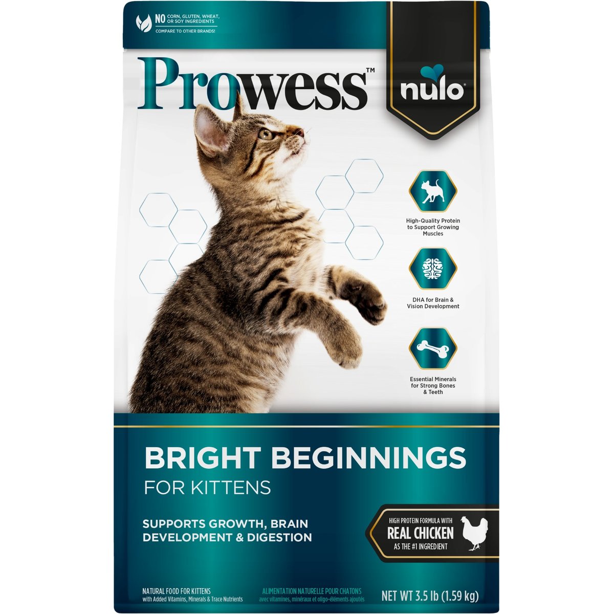Nulo Prowess Bright Beginnings Kitten Dry Cat Food, 3.5-lb bag