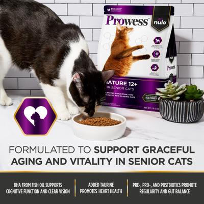 Show full view: Nulo Prowess Mature 12+ Senior Dry Cat Food, 3.5-lb bag slide 4 of 12