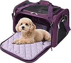 EliteField Deluxe Soft-Sided Airline-Approved Dog & Cat Carrier Bag, Purple, 18-in slide 1 of 7