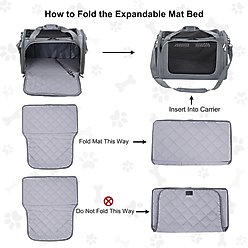 EliteField Deluxe Soft-Sided Airline-Approved Dog & Cat Carrier Bag, Gray, 18-in slide 2 of 7