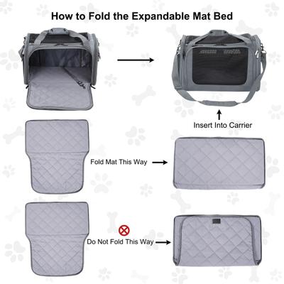 Show full view: EliteField Deluxe Soft-Sided Airline-Approved Dog & Cat Carrier Bag, Gray, 18-in slide 8 of 9