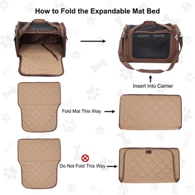 Show full view: EliteField Deluxe Soft-Sided Airline-Approved Dog & Cat Carrier Bag, Brown, 18-in slide 8 of 9