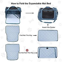 EliteField Deluxe Soft-Sided Airline-Approved Dog & Cat Carrier Bag, Blue Gray, 20-in slide 2 of 7