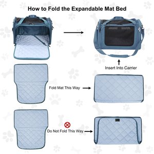 EliteField Deluxe Soft-Sided Airline-Approved Dog & Cat Carrier Bag, Blue Gray, 18-in