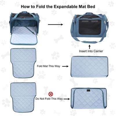 Show full view: EliteField Deluxe Soft-Sided Airline-Approved Dog & Cat Carrier Bag, Blue Gray, 18-in slide 8 of 9