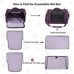 EliteField Deluxe Soft-Sided Airline-Approved Dog & Cat Carrier Bag, Purple, 18-in slide 2 of 7