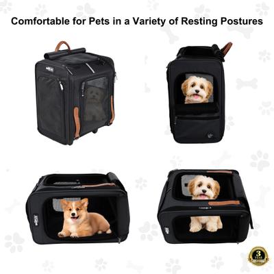 Show full view: EliteField Deluxe Airline-Approved Backpack Dog & Cat Carrier, Black, Medium slide 2 of 7