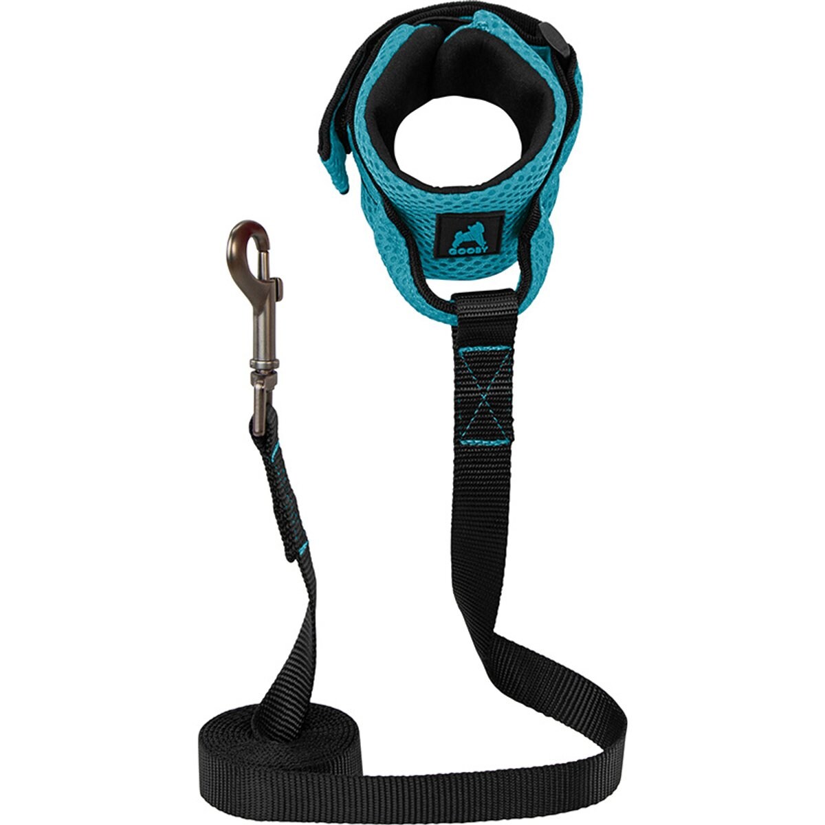 Gooby Mesh Hands-Free Wrist Band Dog Leash, Turquoise, Regular: 6-ft long, 3/4-in wide