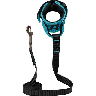 Gooby Gooby Mesh Hands-Free Wrist Band Dog Leash, Turquoise, Regular: 6-ft long, 3/4-in wide