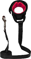 Gooby Mesh Hands-Free Wrist Band Dog Leash, Black, Regular: 6-ft long, 1.5-in wide