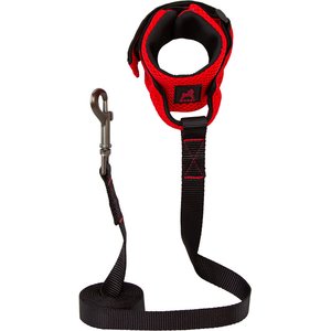 Gooby Mesh Hands-Free Wrist Band Dog Leash, Red, Regular: 6-ft long, 1.5-in wide