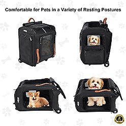 EliteField Deluxe Airline-Approved Rolling Backpack Dog & Cat Carrier, Black, Large slide 2 of 5