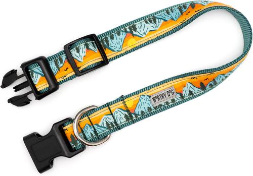 Show full view: The Worthy Dog Mountain Range Dog Collar, Multicolored, Large: 14 to 20-in neck, 1-in wide slide 4 of 4