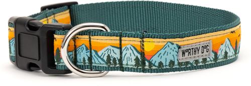 Show full view: The Worthy Dog Mountain Range Dog Collar, Multicolored, Large: 14 to 20-in neck, 1-in wide slide 2 of 4