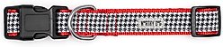 The Worthy Dog Houndstooth Dog Collar, Black, X-Large: 17 to 23-in neck, 1-in wide slide 2 of 3