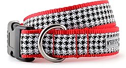 The Worthy Dog Houndstooth Dog Collar, Black, Small: 8 to 14-in neck, 5/8-in wide