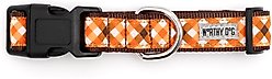 The Worthy Dog Fall Check Dog Collar, Brown, Large: 14 to 20-in neck, 1-in wide slide 2 of 3