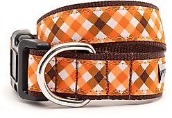 The Worthy Dog Fall Check Dog Collar, Brown, Medium: 11 to 17-in neck, 1-in wide