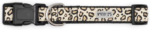 Show full view: The Worthy Dog Cheetah Dog Collar, Beige, Large: 14 to 20-in neck, 1-in wide slide 4 of 5