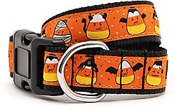 The Worthy Dog Candy Corn Ghouls Dog Collar, Orange, Medium: 11 to 17-in neck, 1-in wide