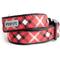 Show in main carousel: The Worthy Dog Bias Plaid Dog Collar, Red, X-Large: 17 to 23-in neck, 1-in wide slide 1 of 4