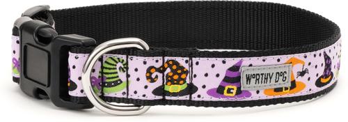 Show full view: The Worthy Dog Bewitched Dog Collar, Purple, Medium: 11 to 17-in neck, 1-in wide slide 2 of 3
