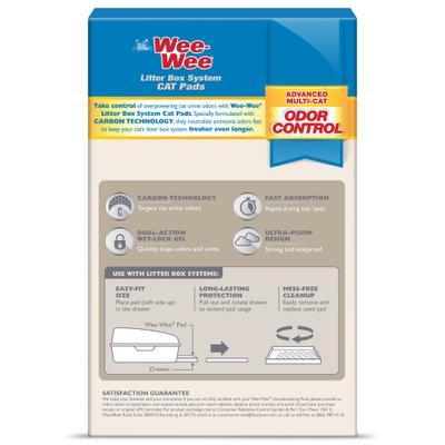 Show full view: Wee-Wee Four Paws Litter Box Cat Pee Pads, 11 x 17-in, 10 count slide 9 of 9