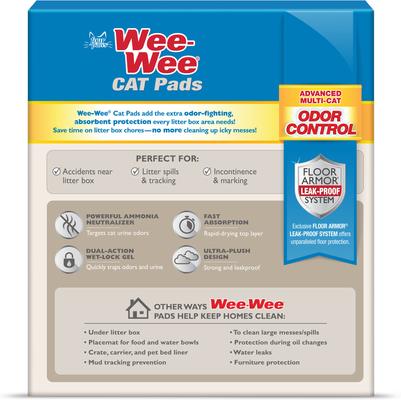 Show full view: Wee-Wee Fresh Scent Odor Control Cat Pads, 28 x 30-in, 10 count slide 8 of 8